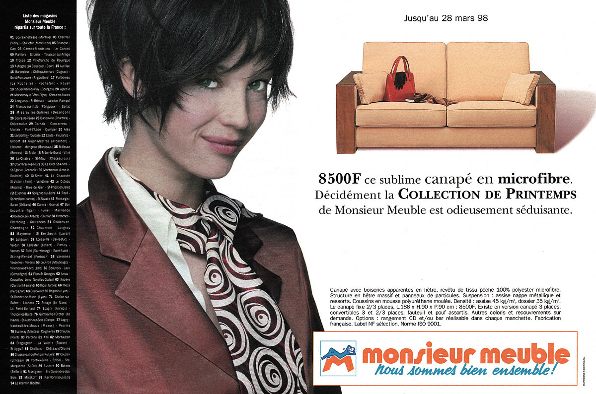 Publicité Monsieur Meuble 1998